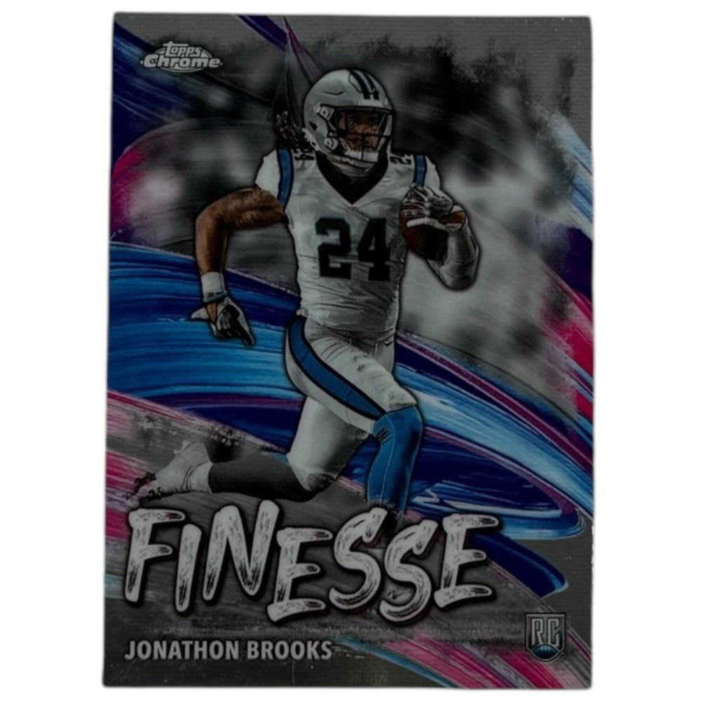 2024 Topps Chrome Finesse #F-10 Jonathan Brooks‎ Carolina Panthers Rc